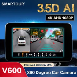 SMARTOUR 1080P AHD 360 Degree SVM Surround View Camera System BirdEye Panoramic 4 way monitoring DVR 12V Car Multi-angle Camera