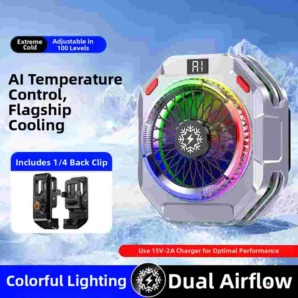 TH28 Pro 30W AI-Kühlventilator für Mobiltelefone mit Aluminiumlegierungsgehäuse und Typ-C-Stromversorgung – Detail 2