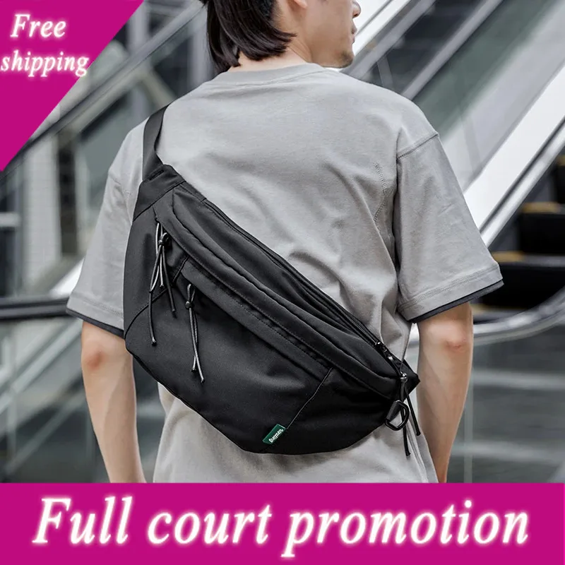 

Crossbody Oversized Fanny Pack Waterproof Oxford Chest Cycling Large Gym Waist Belt Bag for Men Women