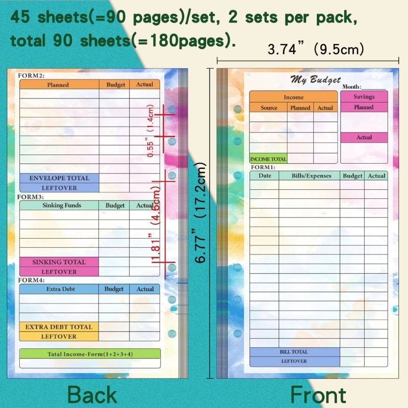 Бумага для сменных вкладышей, вкладыши для переплетного журнала, планировщик бюджета, линованные листы
