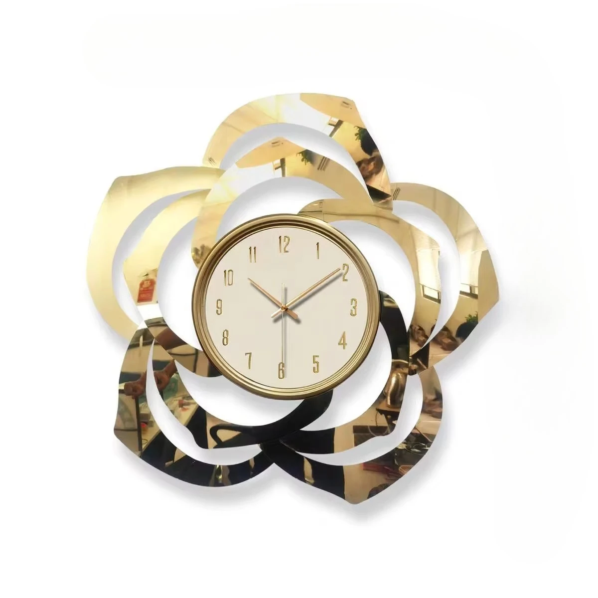 

&c 70X70CM Mirrored Large Dropshipping Products 2024 Modern Luxury Wall Hanging Clock Decorative