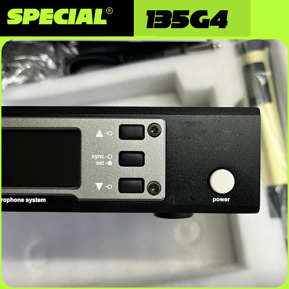 135G4 UHF Dual Channels Profession Wireless Microphone System Stage Performance Dynamic Long Distance Metal Handheld