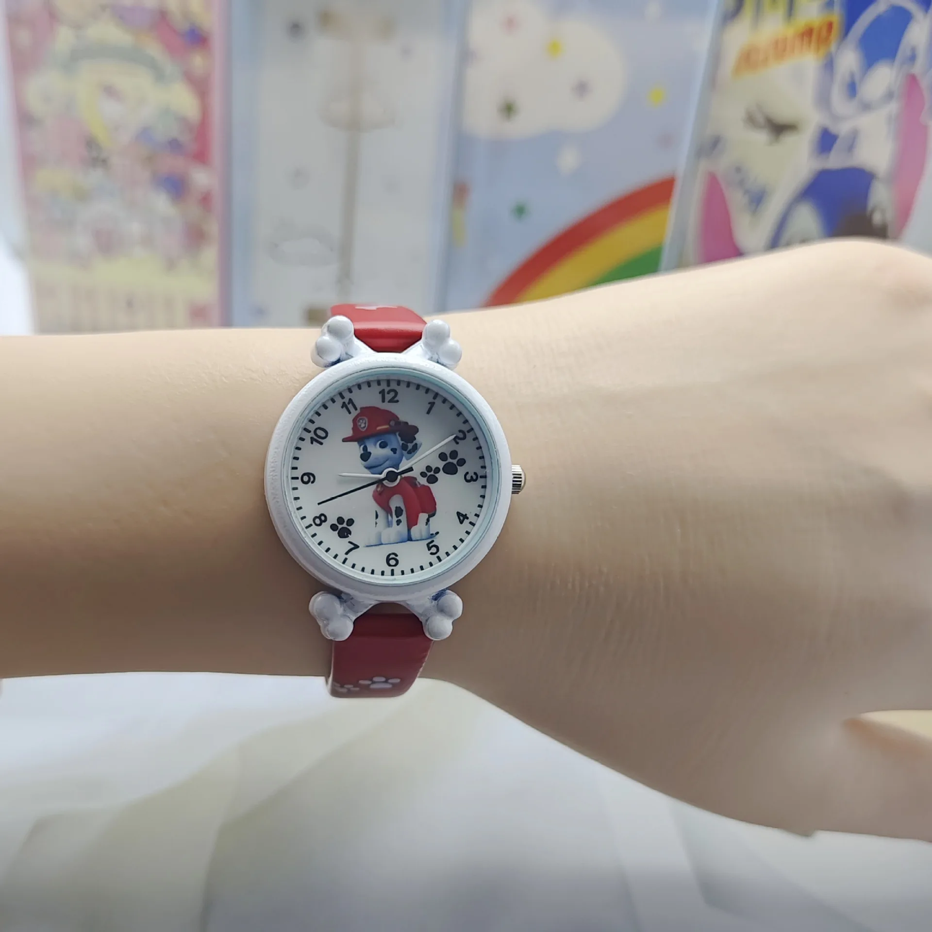 Anime Pawss Patrolss Watch Cartoon Figure Character Watch Children Digital Chase Skye Marshall Waterproof Watch Birthday Gifts view 6