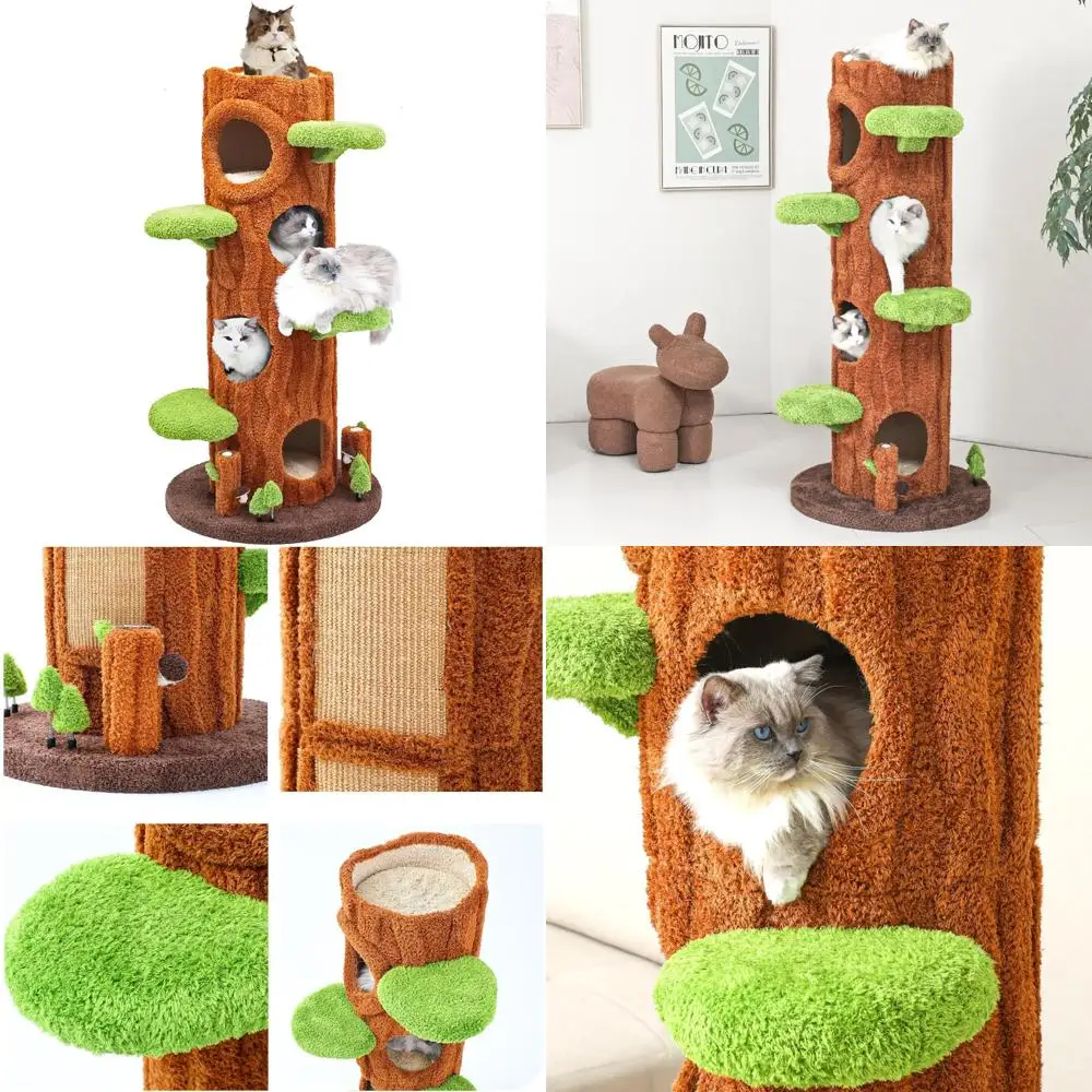 Tall Solid Wood Cat… - image