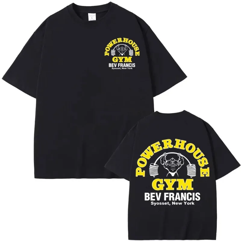 Nueva camiseta con diseño de gimnasio Powerhouse, camiseta deportiva Olympia Fitness de manga corta, camiseta informal de moda para hombre, camiseta 100% de algodón