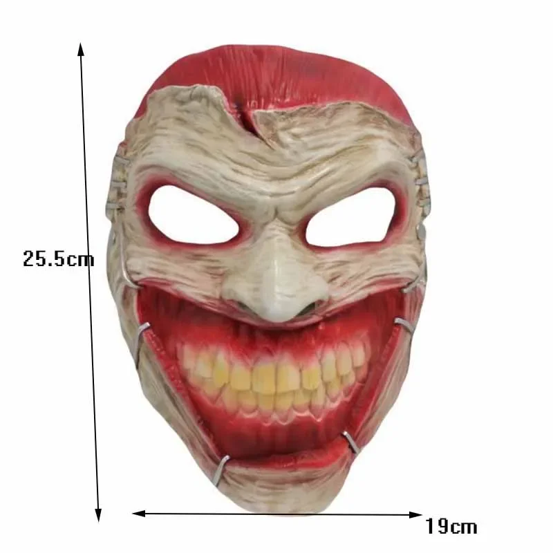 Halloween Death Joker Resin Mask Horror Clown Game Dance Dress Up Ghost Face Room Escape Ball Mask Cosplay Halloween Party Props