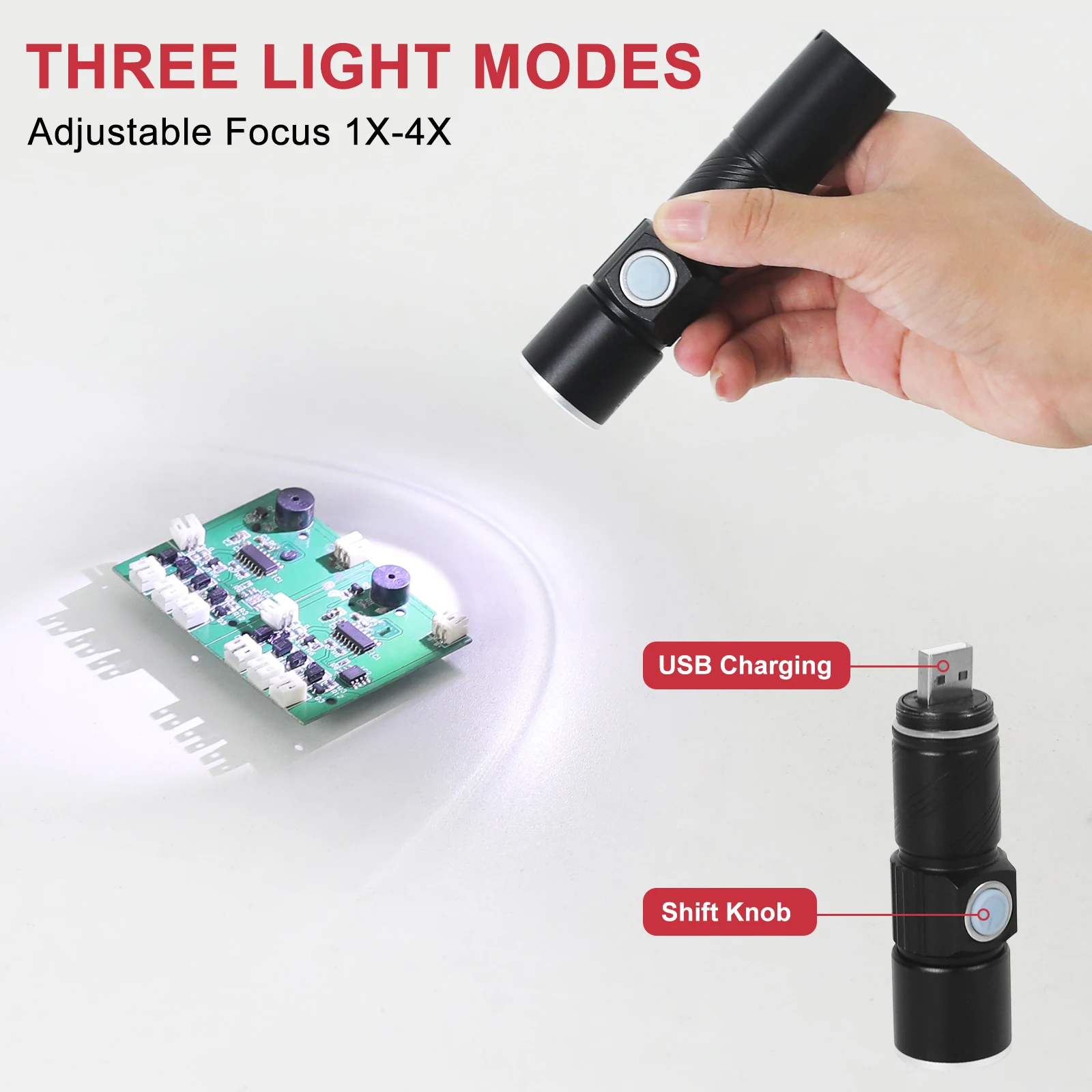 أداة مساعدة اليد لحام الأيدي الثالثة مع 6 أذرع مرنة مصباح ليد جيب عدسة مكبرة لحام مروحة عادم الدخان #5