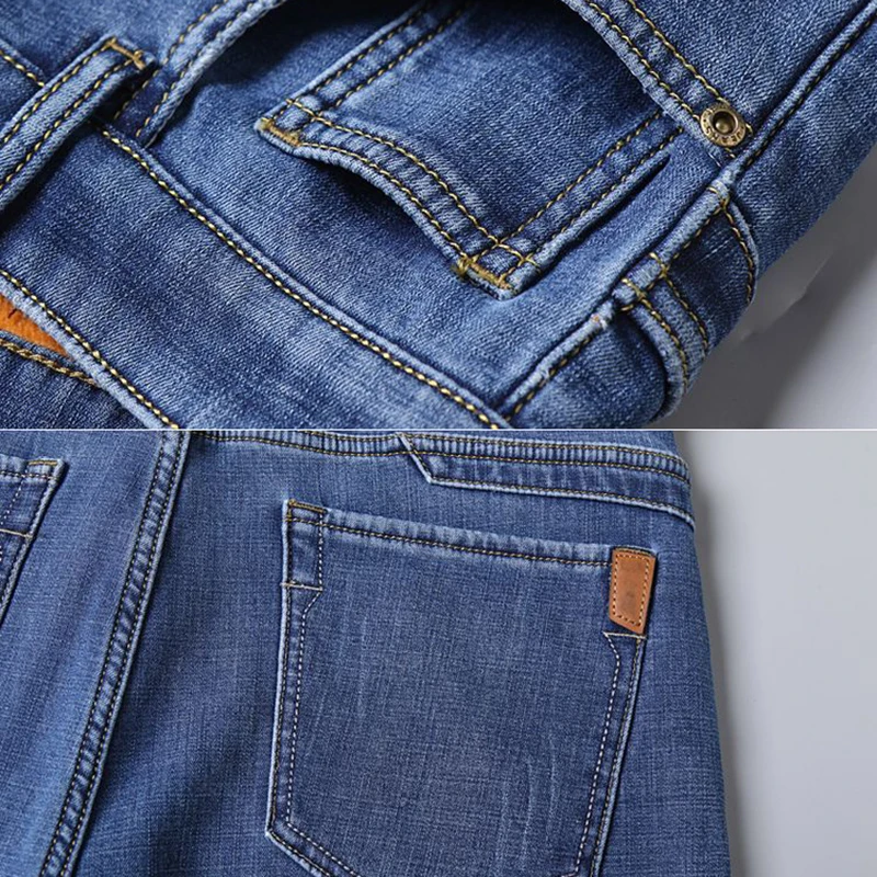 Pantalones vaqueros rectos sueltos de felpa cálidos para nieve de invierno para hombre, pantalones vaqueros gruesos con forro polar a la moda para hombre, pantalones casuales cómodos