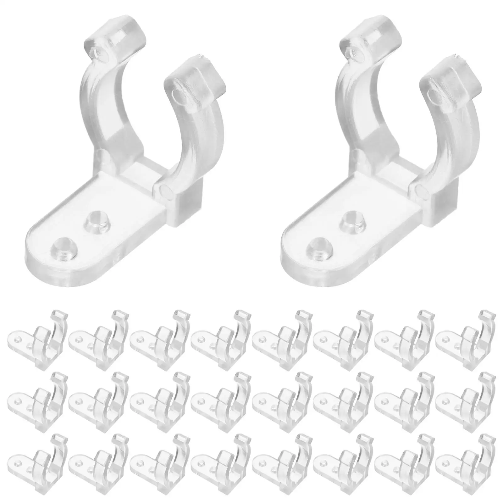 

100 Pcs LED Rope Light Clip Transparent Mounting Buckle Easy Installation Wedding Party LED Strip Accessories