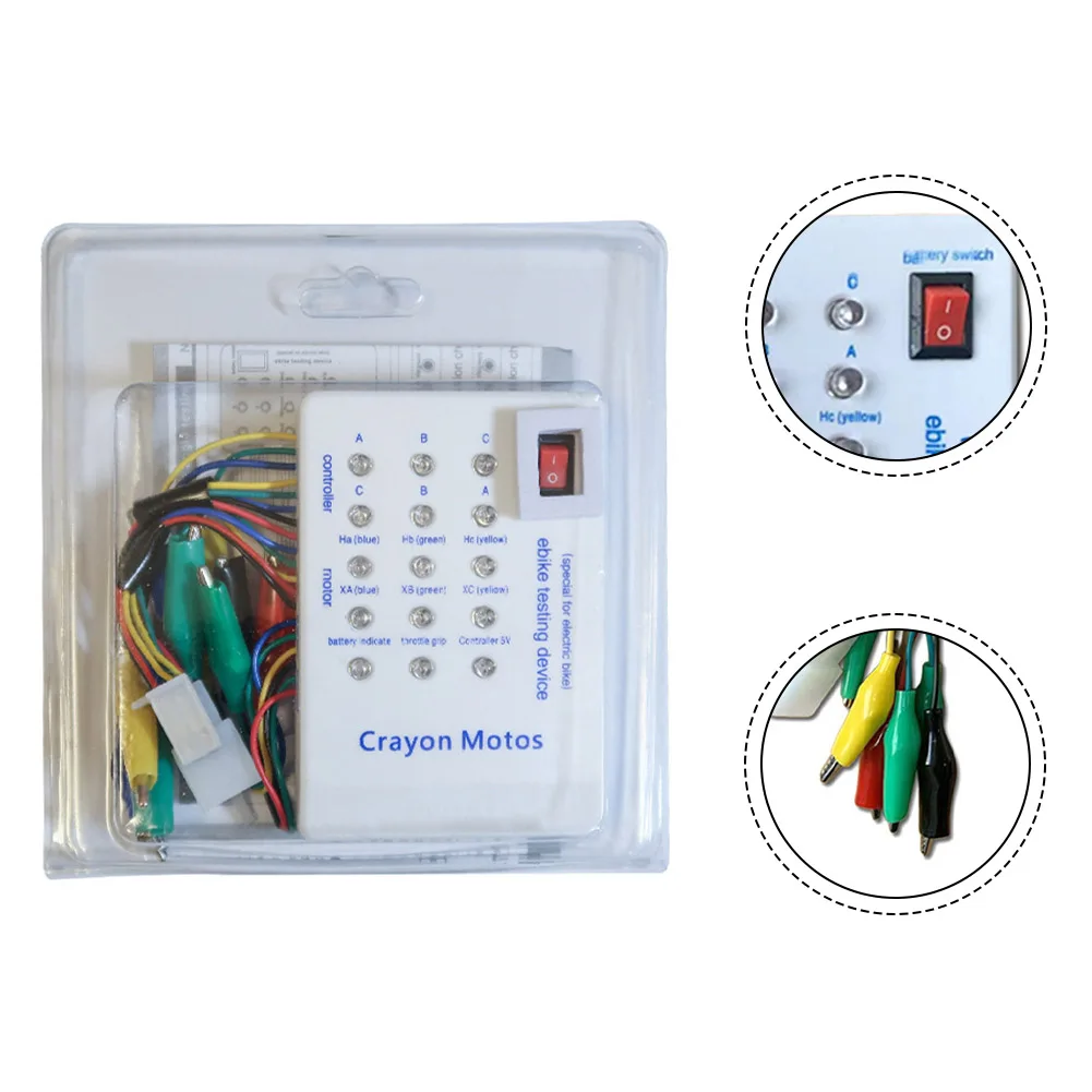 Electric Vehicle Brushless Motor Controller Tester 24V-72V Phase Angle Hall Sensor Handle Diagnostic Tool For E Scooter Bike For