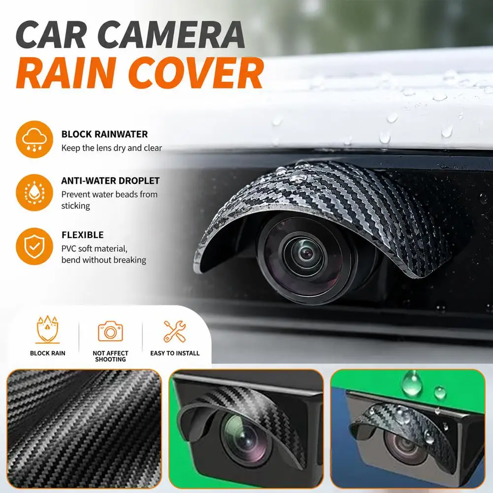Car Reverse Camera Rain Visor Protection Cover Waterproof Barrier for Parking Camera Easy Installation Decor