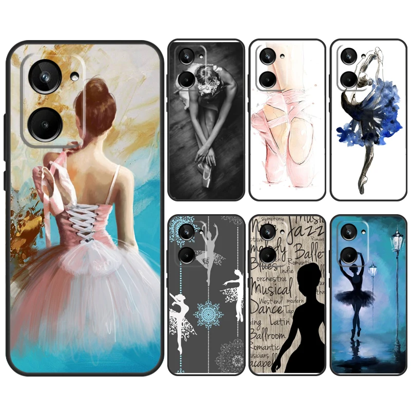 Ballet Ballerina Dancer Case For Realme C53 C55 C33 C30 C35 C67 C21Y C25 C51 C15 9 10 12 11 Pro Plus GT Neo 5 Cover