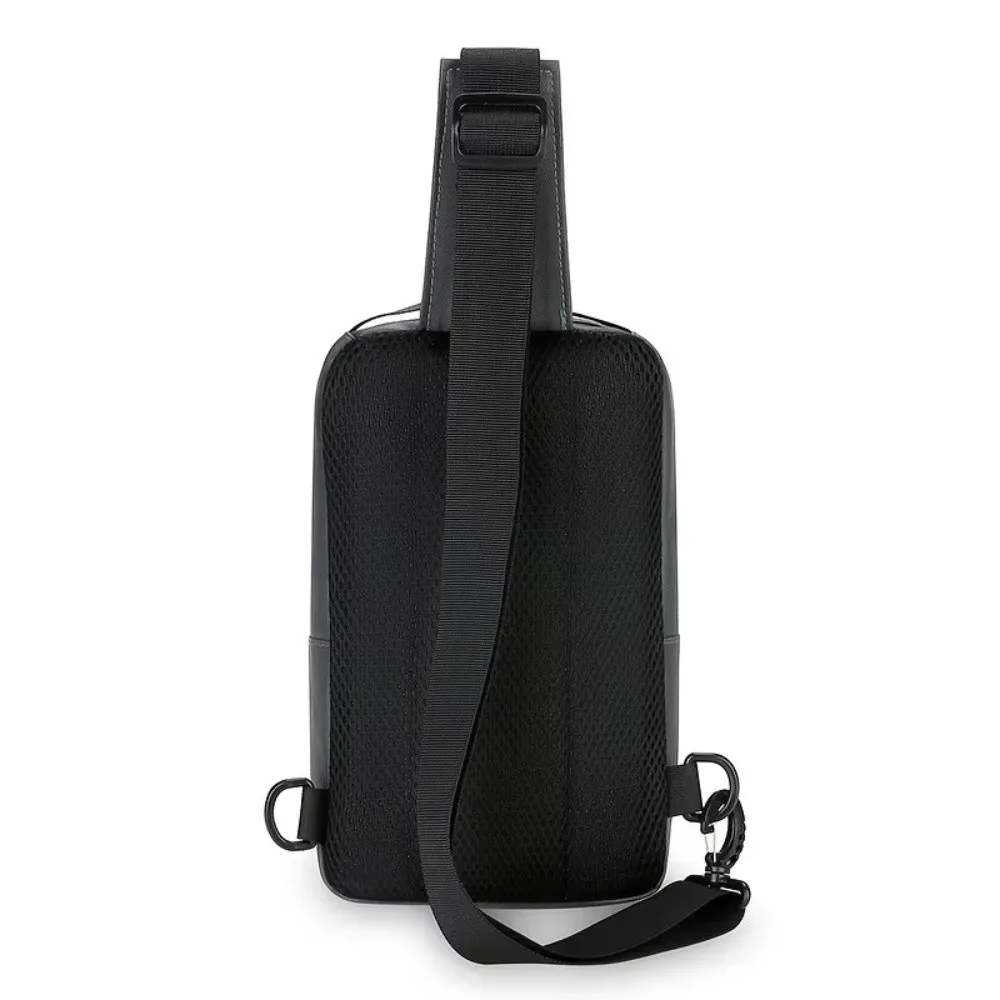 

Durable Nylon Chest Bag Multi-Functional Water-Resistant Crossbody Bag Adjustable Strap Multiple Compartments Shoulder Bag Men