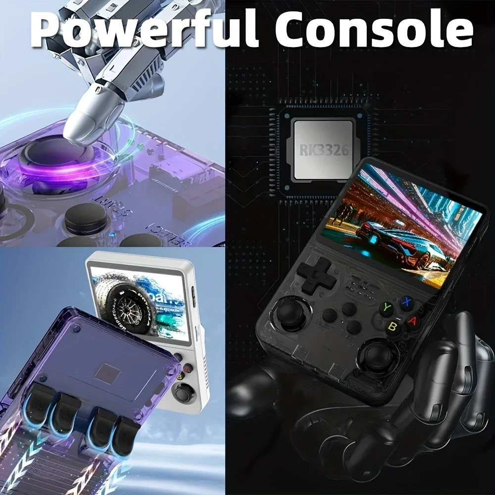 WUDS R36S Portable Handheld Game Controller with 3.5" HD Screen, Rechargeable Battery - Perfect  Gift for Gamers