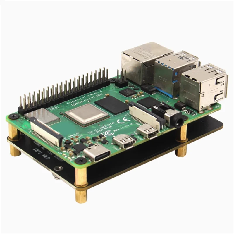 

Плата расширения Durable-X872 для Raspberry Pi 4, USB-M.2 Nvme SSD, плата расширения NAS с поддержкой загрузки от SSD, расширение X872