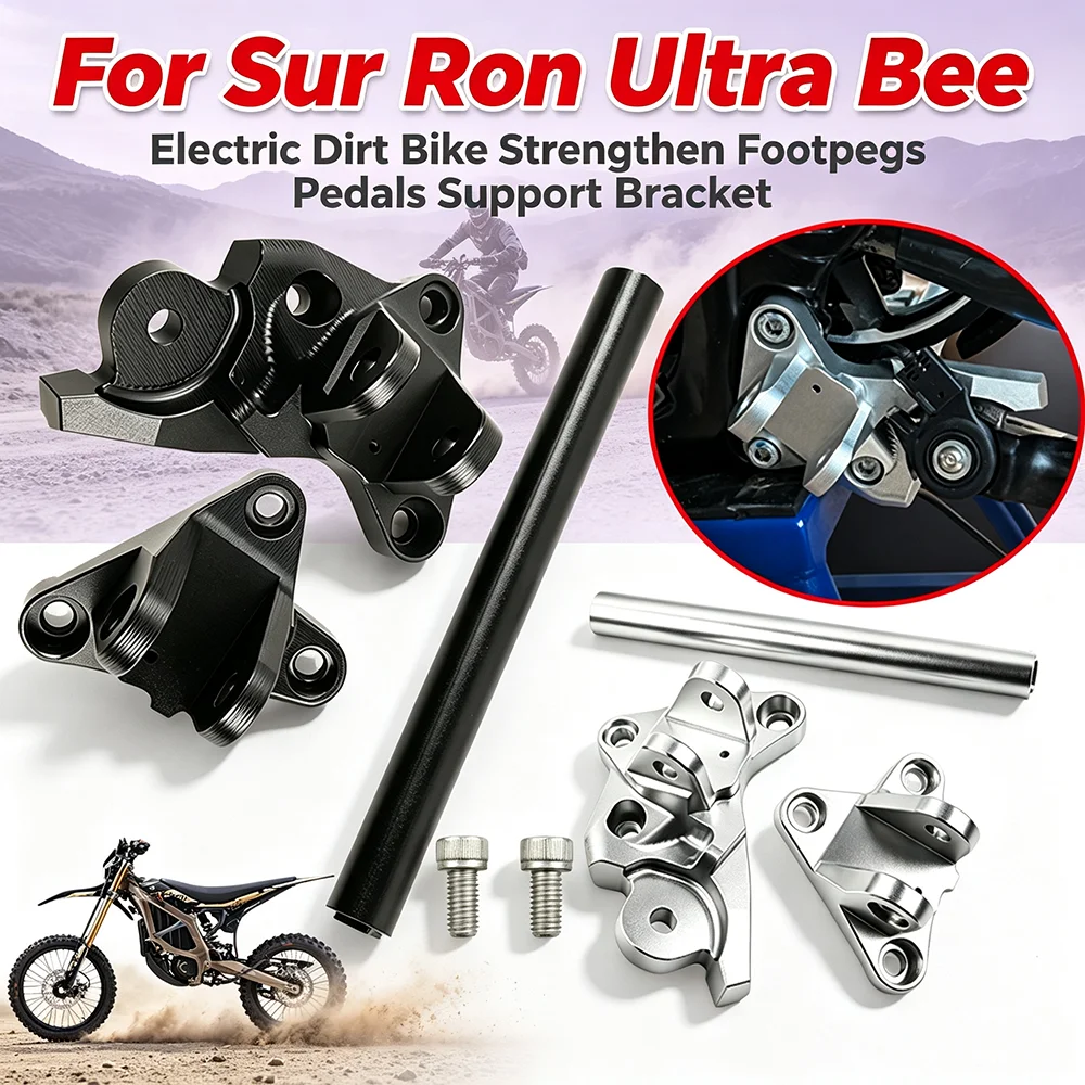 For Sur Ron Ultra Bee Surron Ultrabee Dirt E-Bike Foot Pegs Fixing Bracket Brace Bar Strengthen Footpegs Rests Pedals Support