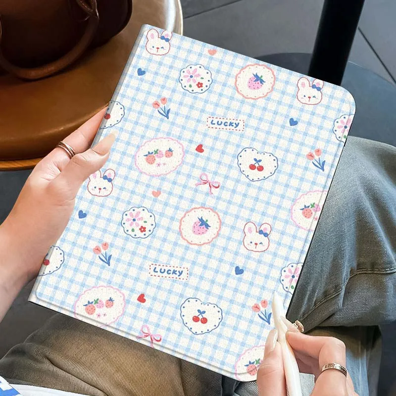 

Sweet cherry strawberry Love For iPad Pro Air Mini 1 2 3 4 5 6 7 7th 8th 9th 10th 11th 10.2 9.7 10.5 10.9 11 12.9 Tablet Case