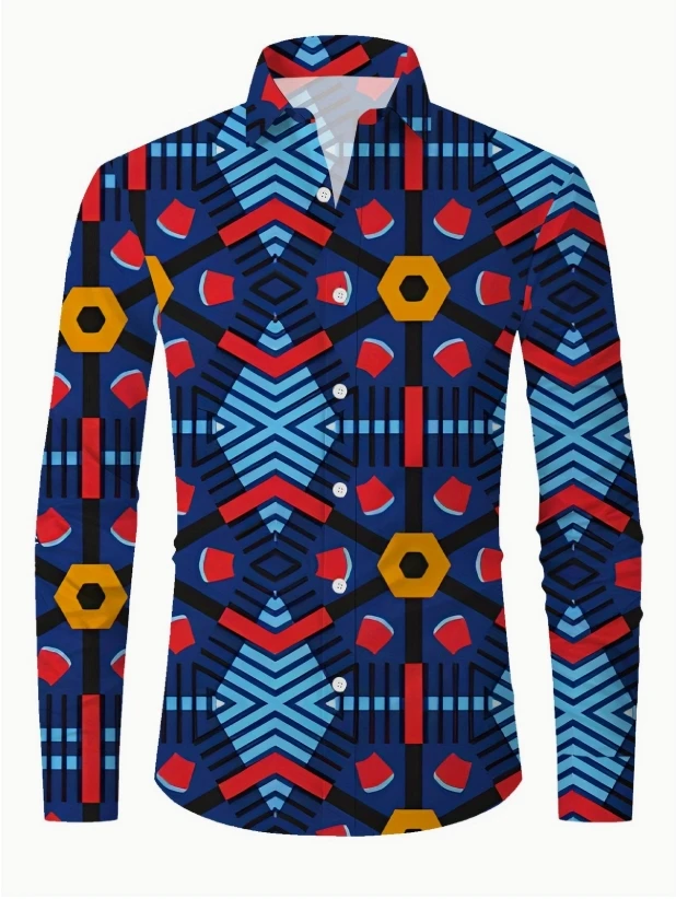 

Men's Formal Dress Shirt, Polyester with Elastane, Non-Stretch Fabric, Button Detail, All-Season Wear