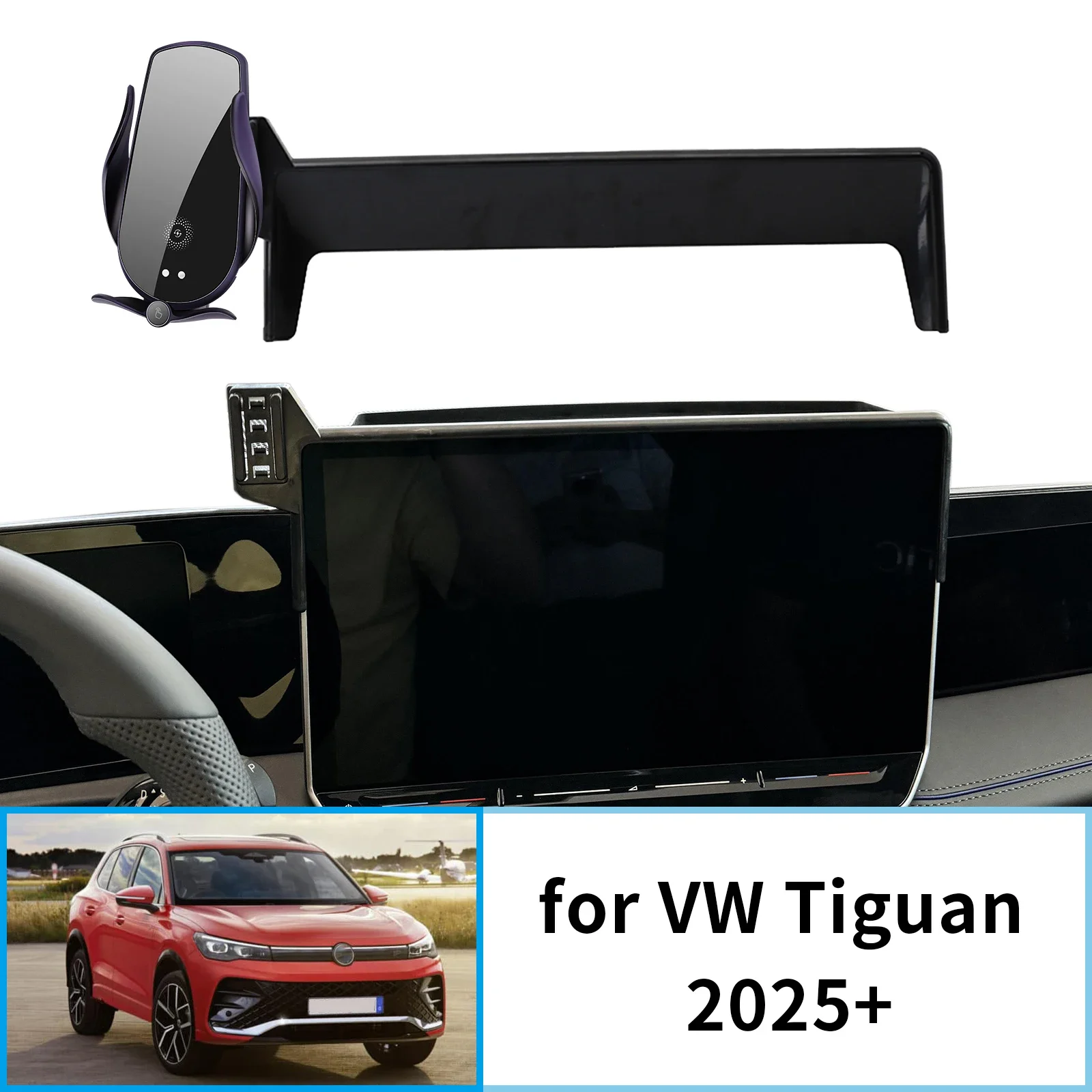 

for VW Tiguan tayron 2025 2026 (15in) Car Mobile Phone Holder Accessories GPS Bracket Navigation Stand Auto