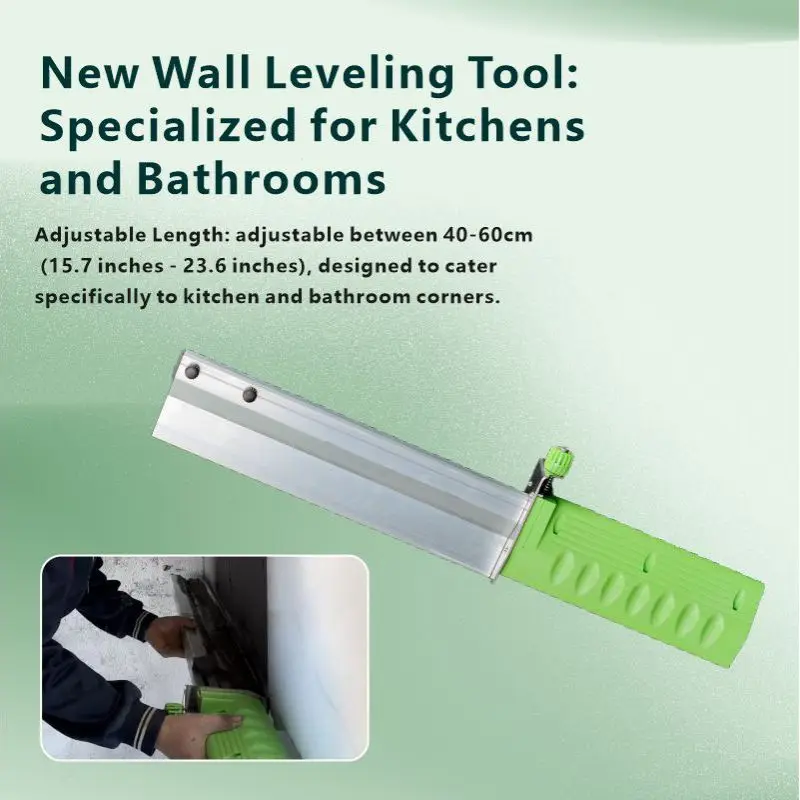 Wall Leveling Mason Trowel Telescopic Tool for Tile Installation Adjustable Construction Tool for Kitchen Bathroom Renovation