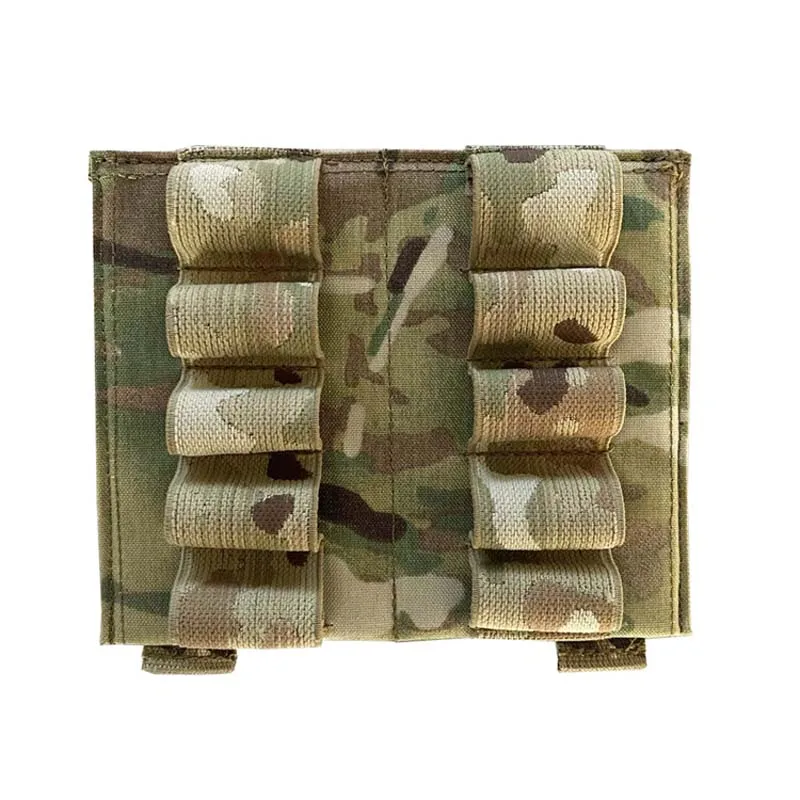 Outdoor Multi-function Tactical 10-hole Bulk Bullet Storage Bag Chest Rig Loop Panle Portable Molle Pouch Accessory Bag