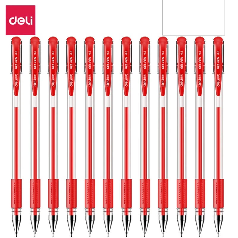 Deli Hot Selling Kugelschreiber Signierstift Bürobedarf für Studenten, Schwarz und Rot, 12er-Pack pro Box