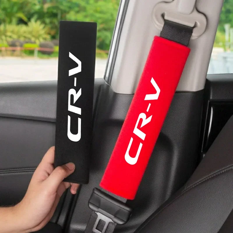 2pcs Car Seat Belt Cover Shoulder Pads Auto Interior Decoration Accessories Case For HONDA CR-V CRV CR V