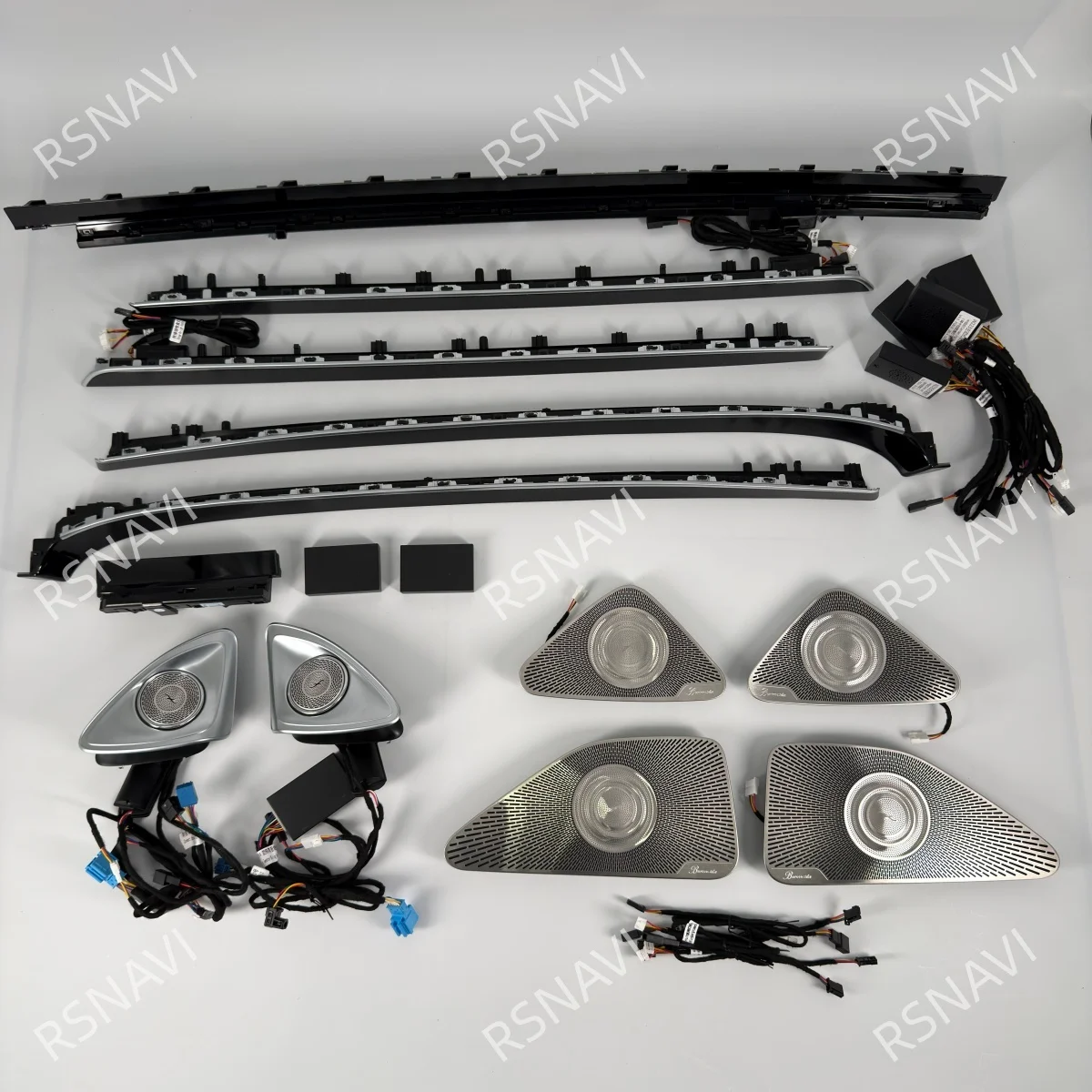 64 Color New LED For Mercedes Benz 2021+ W223 S450L S480 S500L S-Class Active Ambient Light Speaker Cover Decorative Lamp Part