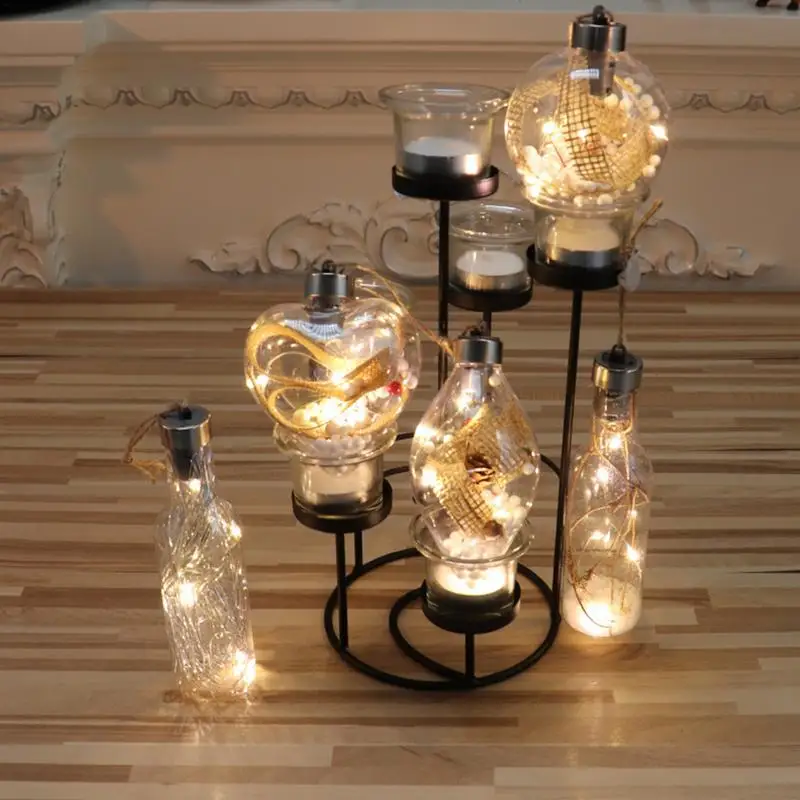 Mini Wine Bottle Lights With Led Copper Wire Starry Battery Operated String Lights For Christmas Wedding Party Decoration