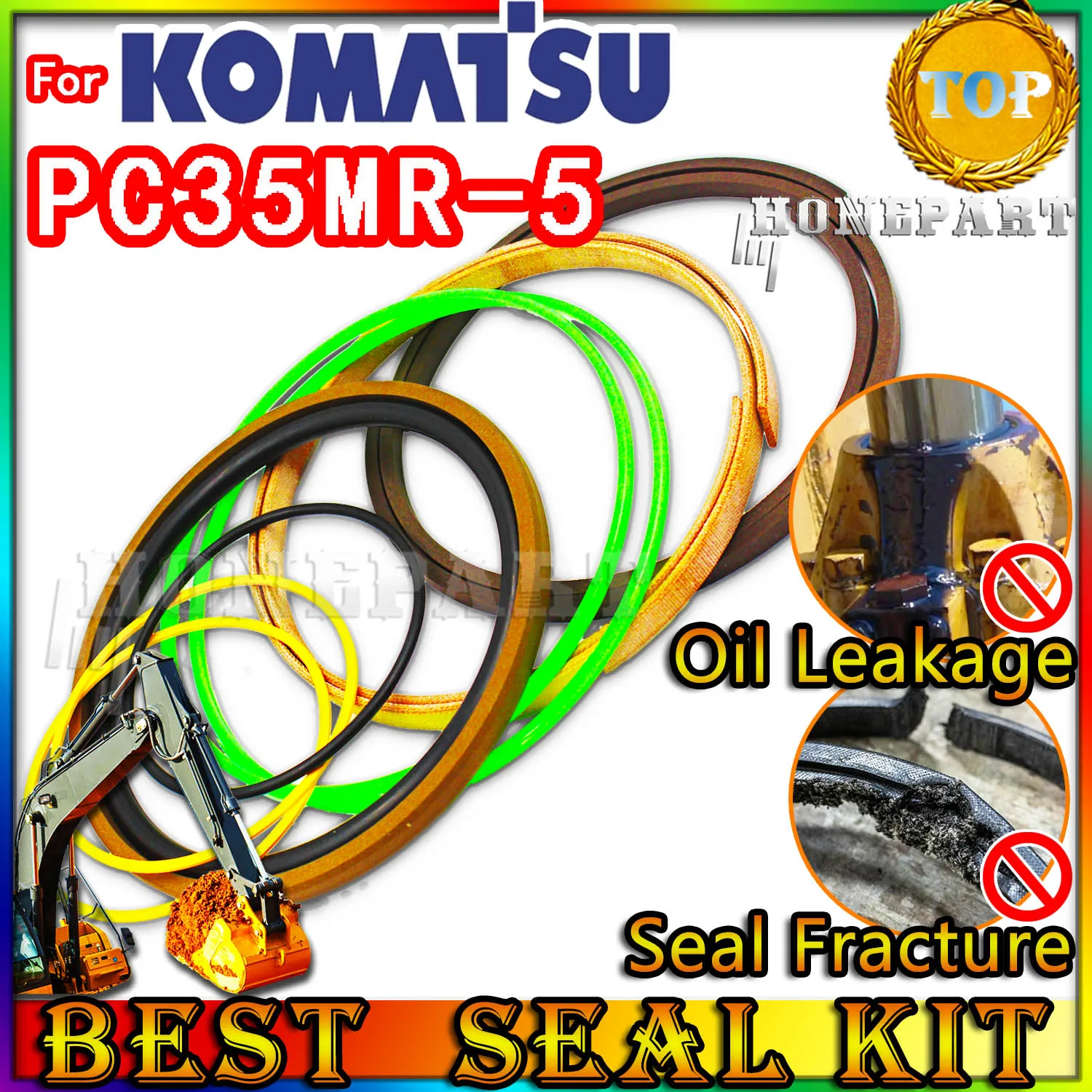 

Для KOMATSU PC35MR-5 Ремкомплект сальника Рычаг стрелы Ковш Экскаватор Гидравлический цилиндр PC35MR 5 KMQ ZENOAH Контрольный пилотный клапан