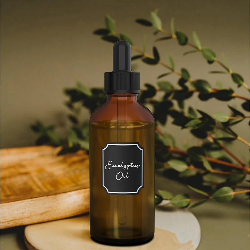 BFYL 24 piezas botella cuentagotas de vidrio ámbar 4 Oz botella cuentagotas ámbar botella cuentagotas con cuentagotas para botellas de tintura a prueba de fugas de aceite