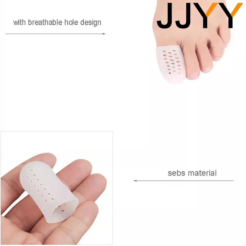1 زوج لينة سيليكون تو حماة تنفس الحرس كم ل الذرة النسيج بثور فاصل أصابع القدم يغطي