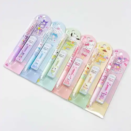 Imagen 2 del producto Juego de lápices mecánicos Kuromi Pochacco KT de 0,5mm, recambio de papelería, no es fácil de romper, lápiz automático, regalos al por mayor, 6/24 Uds.