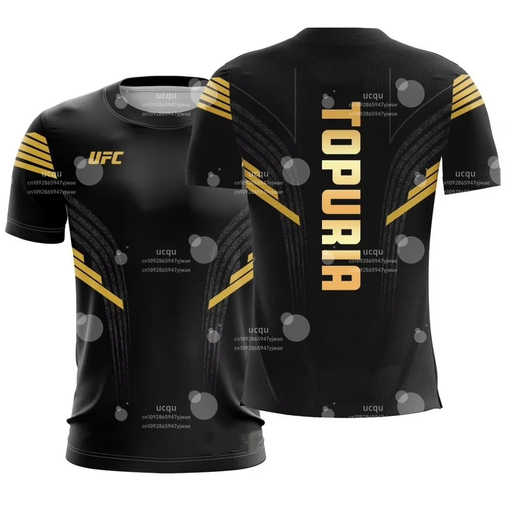 جديد 2025 Ufc القتال ليلة توبوريا تي شيرت رجالي ملابس رياضية مختلطة فنون الدفاع عن النفس التدريب تي شيرتات قصيرة الاكمام الرجال تنفس