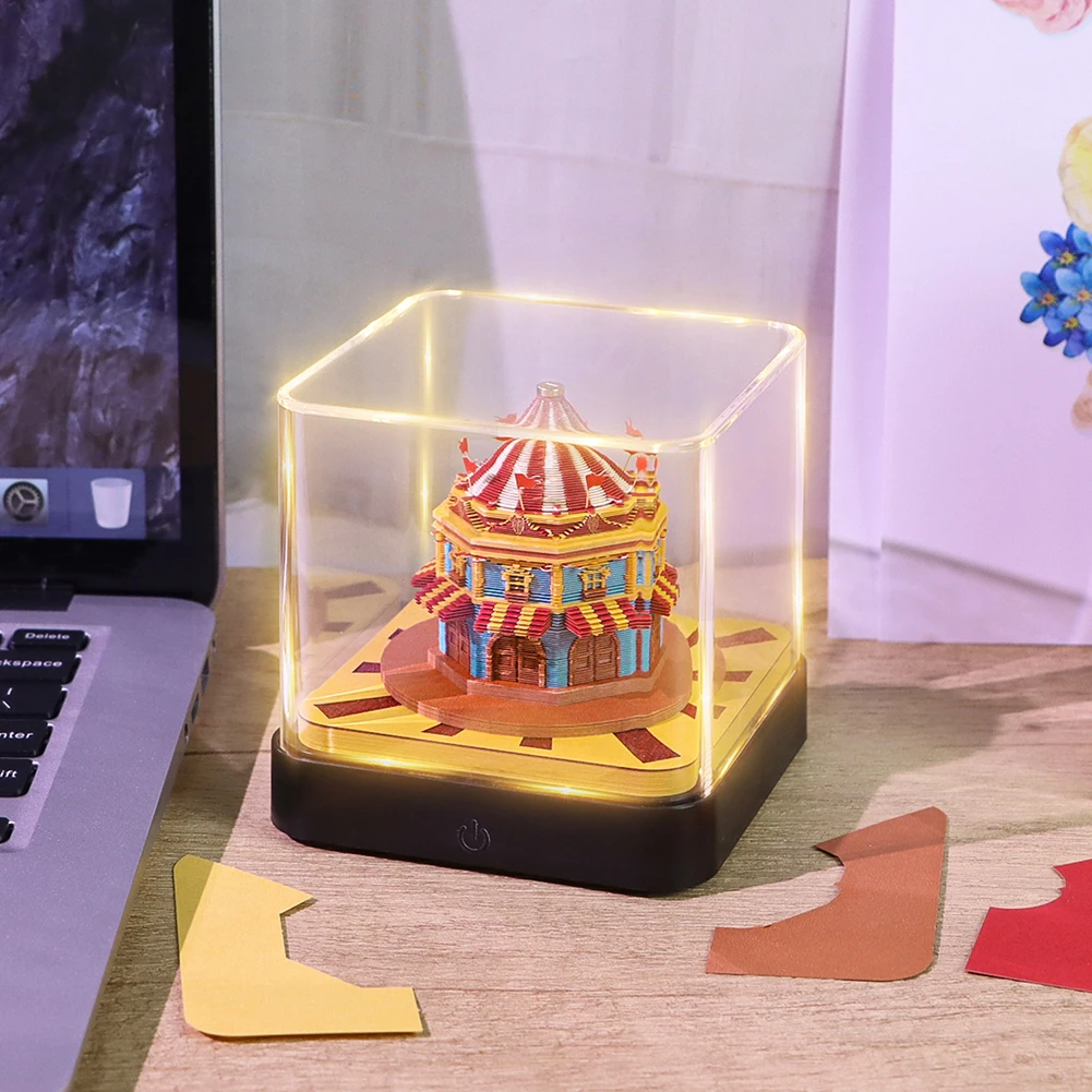 Blocco note 3D Art Stickys Notes Note di carta fatte a mano Ornamento da scrivania per l'ufficio di studio domestico