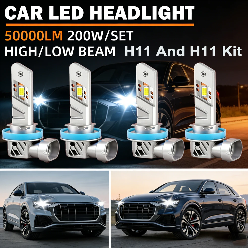 4X Led Headlight Bu…