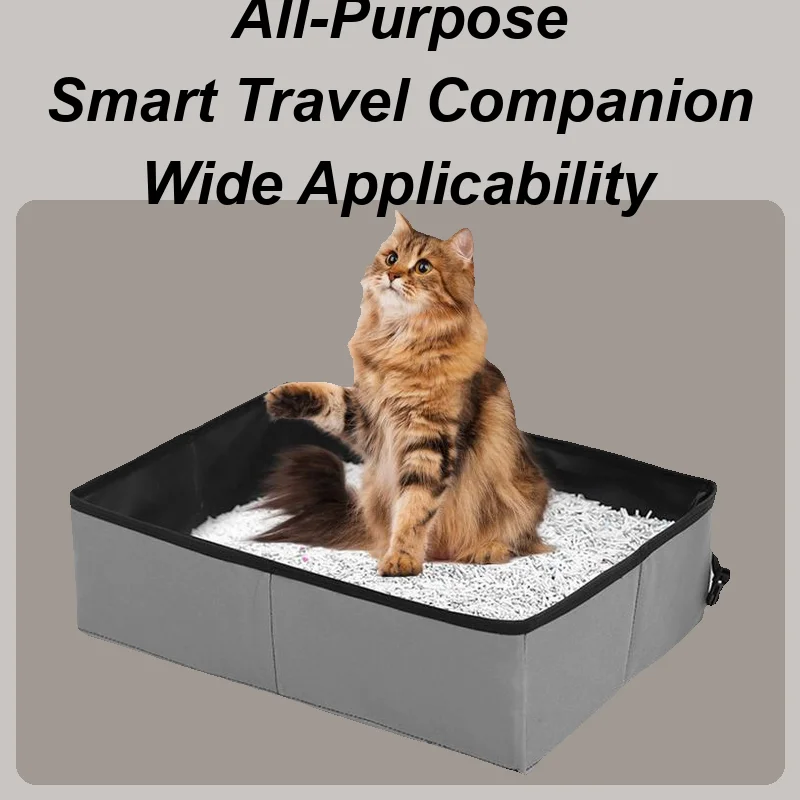 

Портативный лоток для туалета Портативный лоток для туалета Компактный герметичный кошачий туалет для путешествий в автомобиле Кемпинг Легкая езда на автомобиле Дорожная поездка в отеле