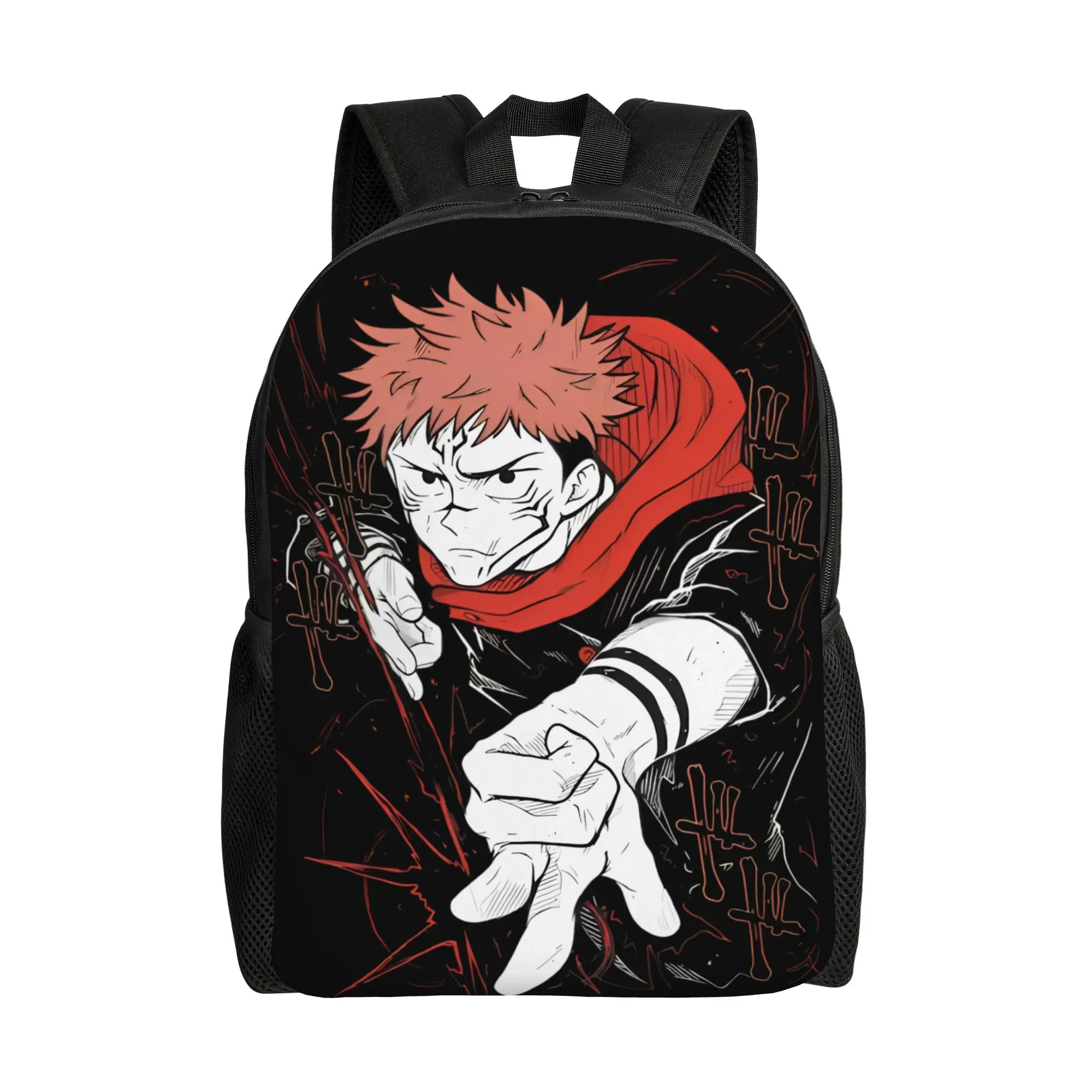 

Рюкзак для ноутбука и компьютера из холщовой ткани с карманом, в стиле аниме и манги «Джуджуцу Кайсен», для старшеклассников, для походов и путешествий, с изображением Итадори