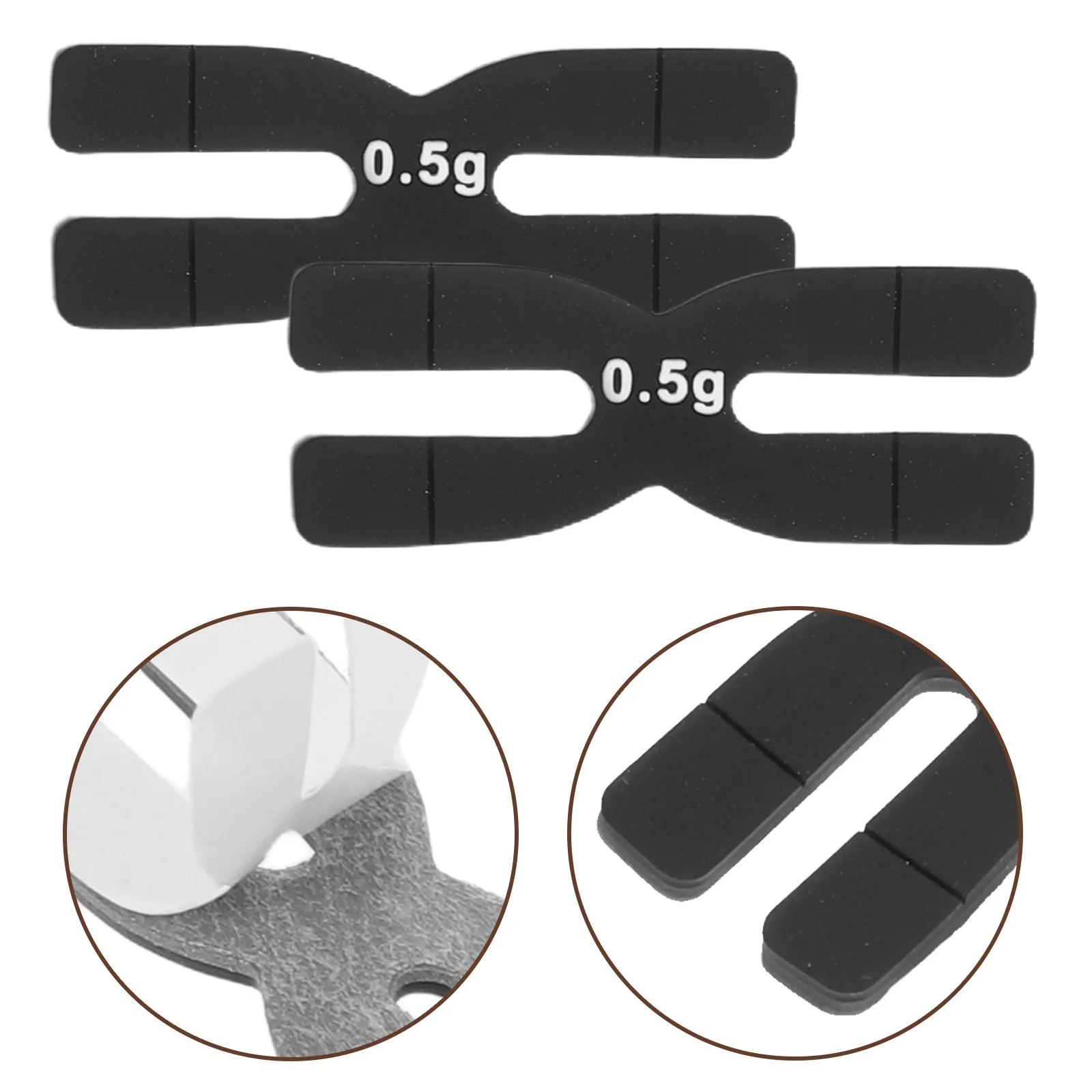 

4Pcs Silicone Badminton Racket Weighted Bar Black H-Shaped Balance Strips Enhance Stability and Power Weighted Edge Guard Strips