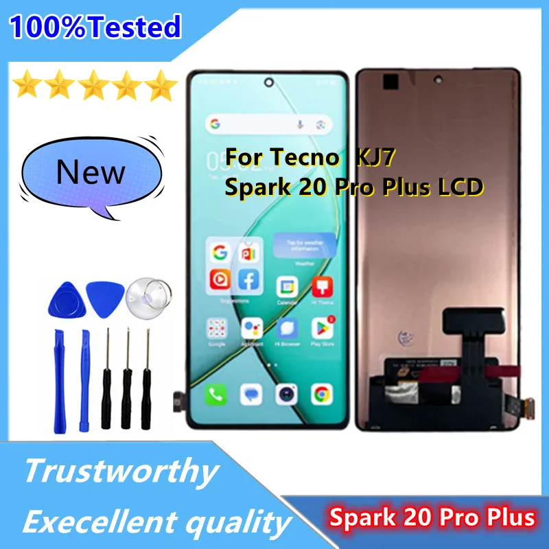 high quality 6.78“AMOLED For Tecno Spark 20 Pro Plus LCD Display Screen For Tecno KJ7 note 40pro X6850 X 6851 LCD Replacement