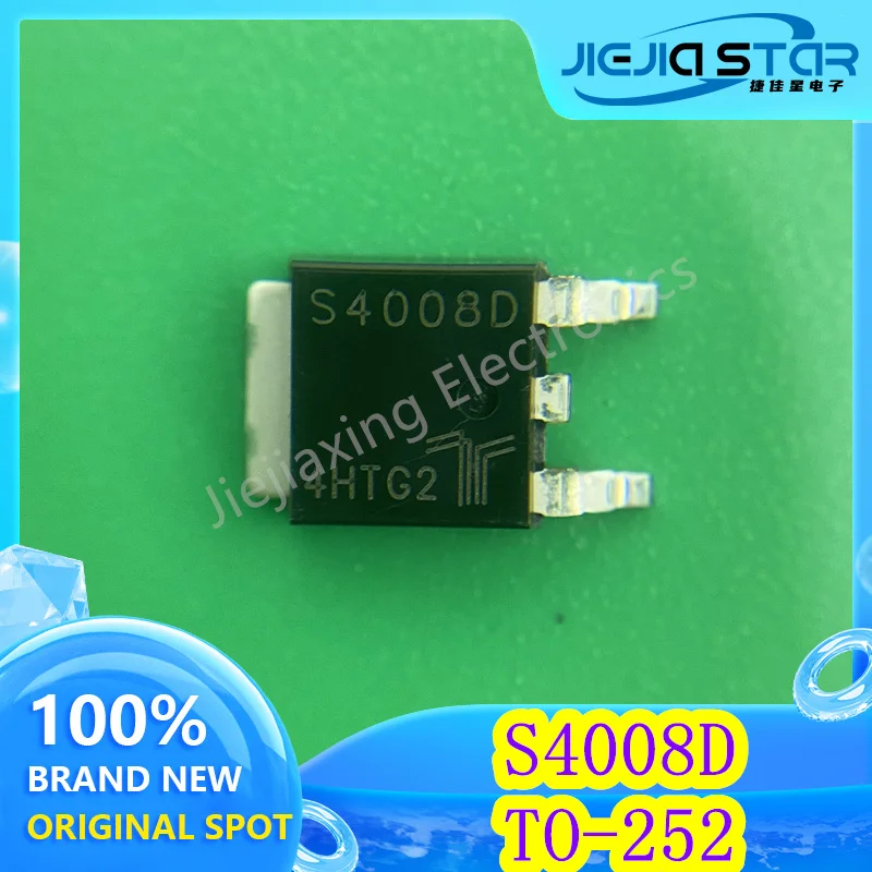 

Electronics S4008DRP S4008D, 100% Brand New and Original TO-252 SCR 8A 200UA 400V, 4 PCs