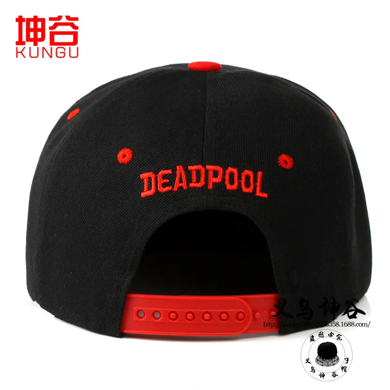 Deadpool Embroidery Cap Logo Embroider Baseball Caps Children Adjustable Sunshade Hats Hip Hop Hat Flat Brim Streetwear Decor