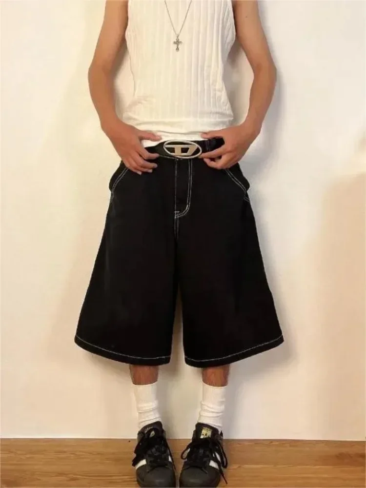 Y2k Vintage Baggy Jeans Shorts donna Streetwear jords coreano Harajuku gotico oversize Denim pantaloni ricamo estate