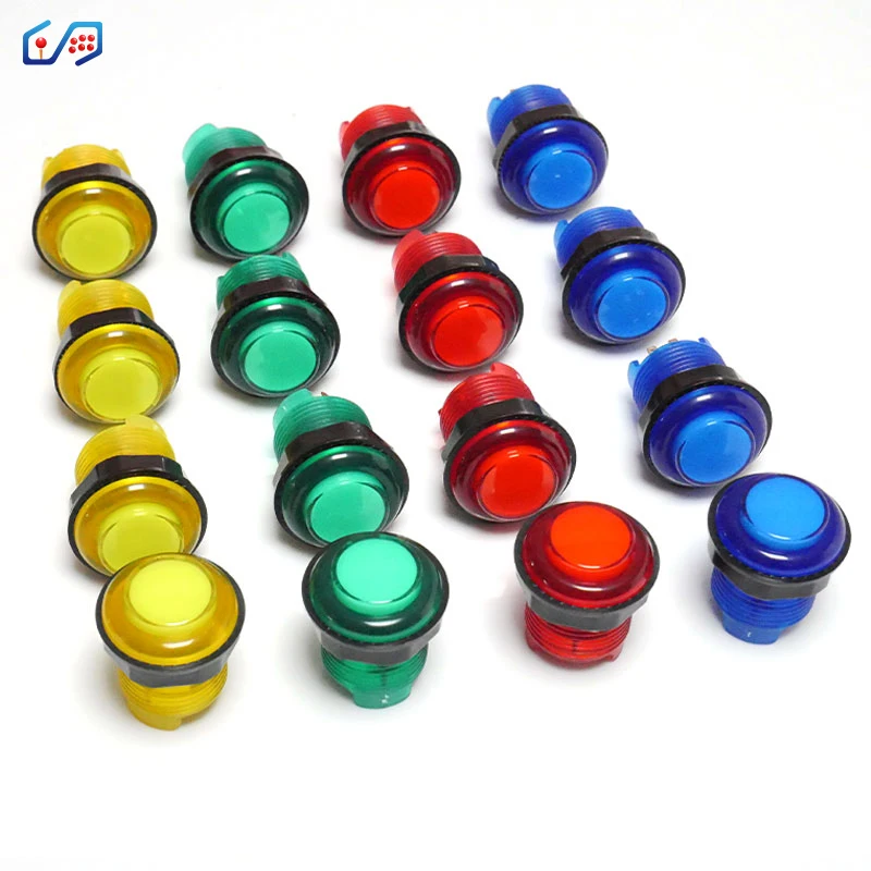 

6pcs/lot Illuminated Arcade LED Push Button 5V With Microswitch To Built Bartop Machine Game & PC Controller Games Parts