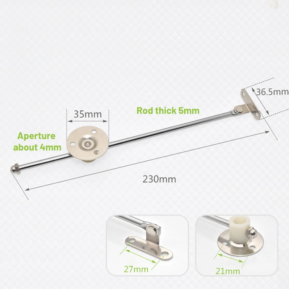 Brand New High Quality Silver Wear-resistant Flat Door Arm Support Hinges 230mm For Lift Up Stay Furniture Hardware