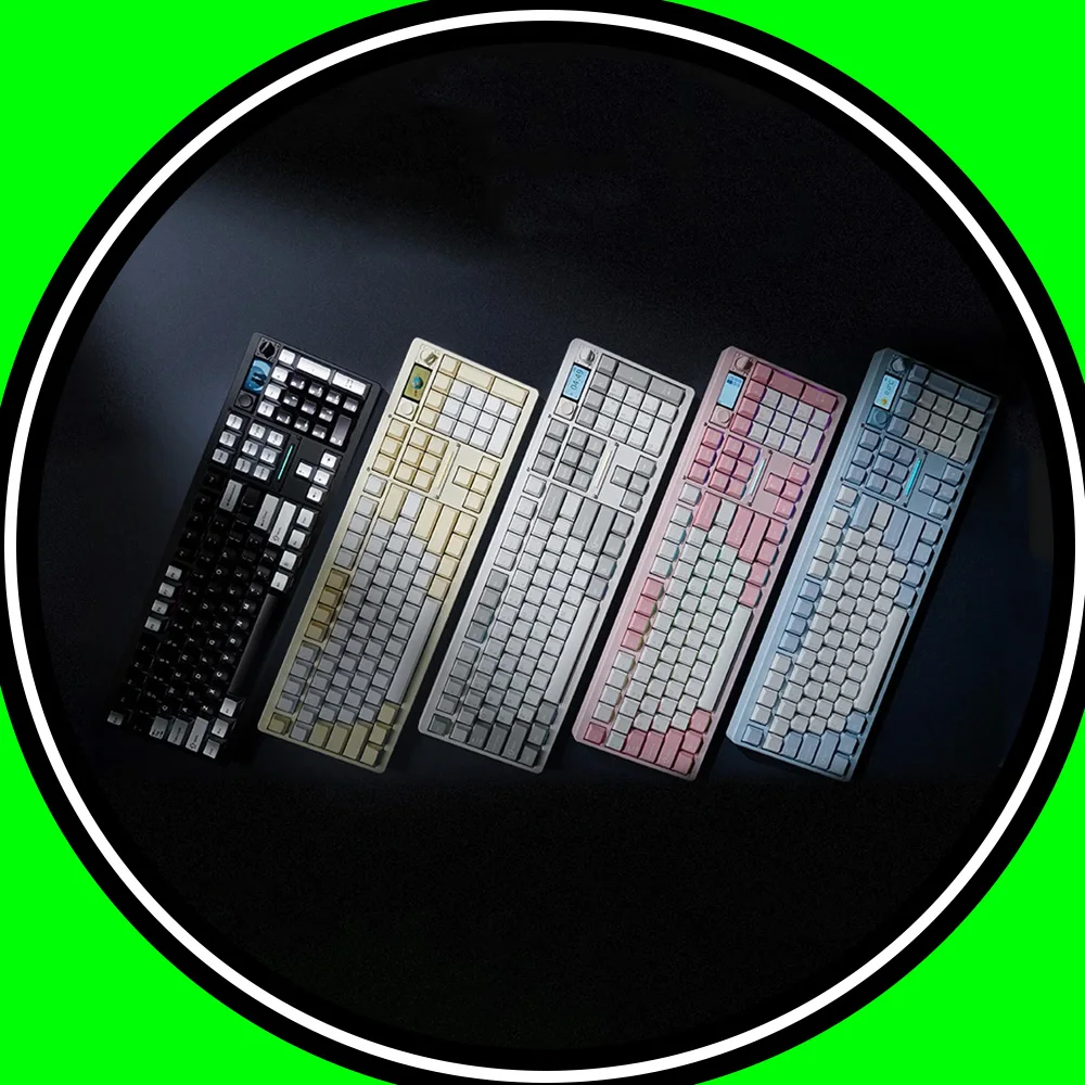 

NDNH ND104 Беспроводная механическая клавиатура Трехрежимная клавиатура Клавиатура из алюминиевого сплава с возможностью горячей замены и экраном Аксессуар для ПК Win/Mac