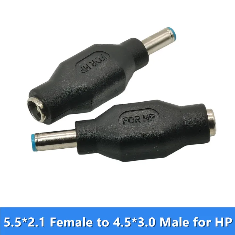 4.5*3.0mm Male Plug with Needle to 5.5*2.1mm Female Jack DC Power Charger Connector Adapter Laptop Charging for HP