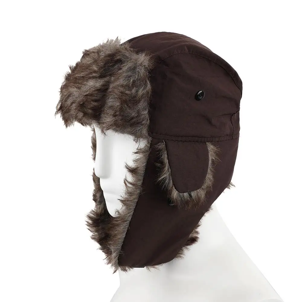 Gorro con orejeras de aviador, cazador de invierno, cálido, impermeable, para discoteca, esquí, gorro de bombardero, forro polar grueso, protectores de orejas cálidos, 1 ud.