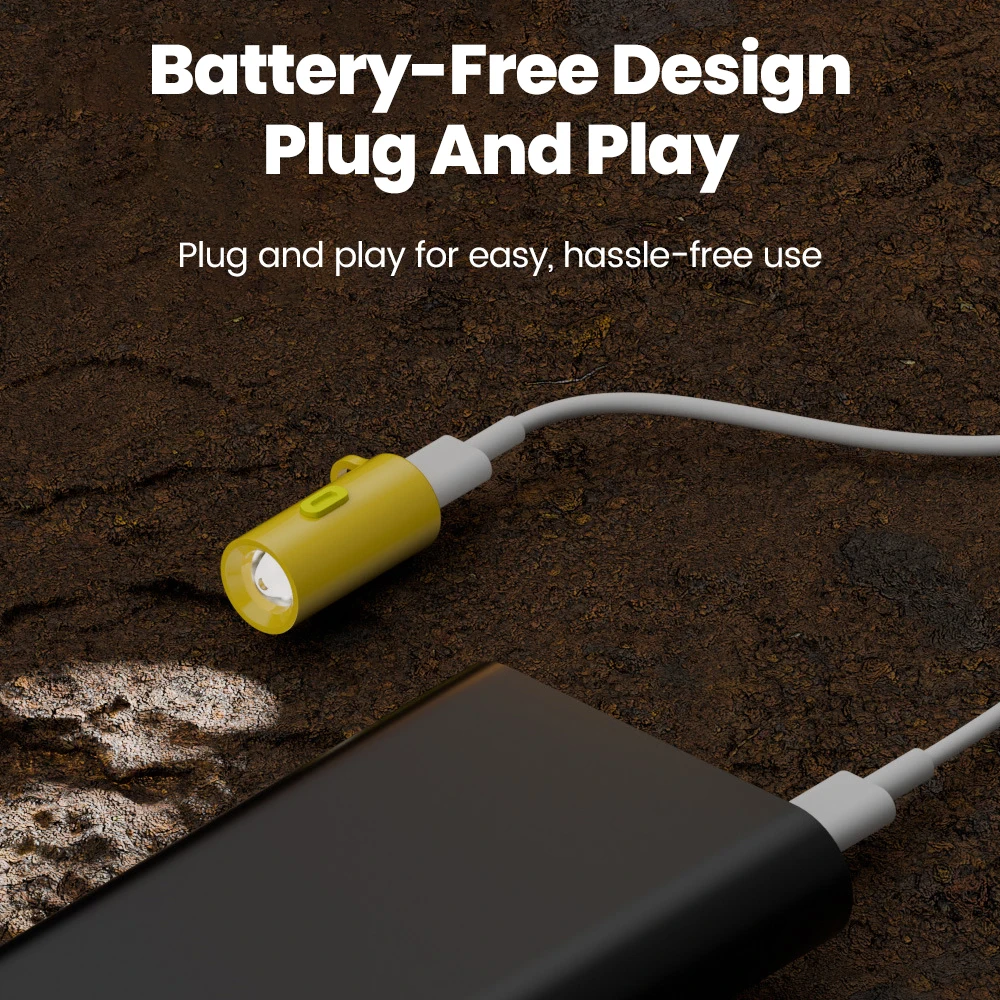 Mini Type C Rechargeable LED Flashlight USB C Charging Strong light Pocket Keychain Flashlight Outdoor Hiking Camping Lighting image 2
