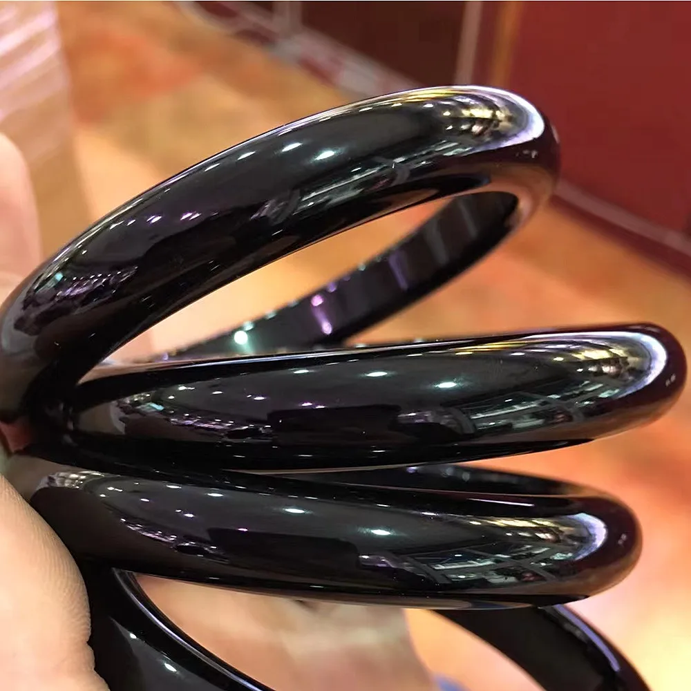 Jadeite Emerald Natural Agate Chalcedony Black JADE Bracelet Temperament Elegant Bangle Handring Delicate Jewelry